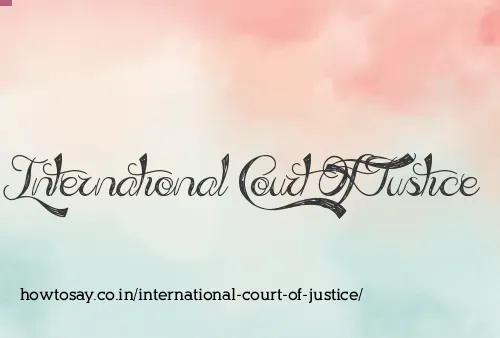 International Court Of Justice