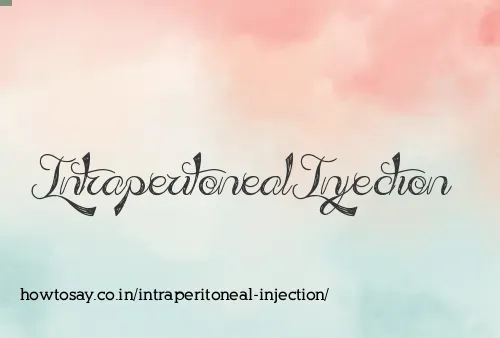 Intraperitoneal Injection