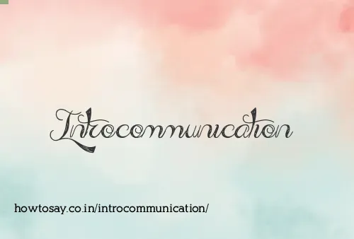 Introcommunication