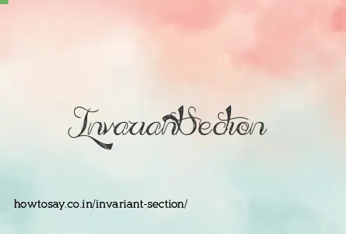 Invariant Section