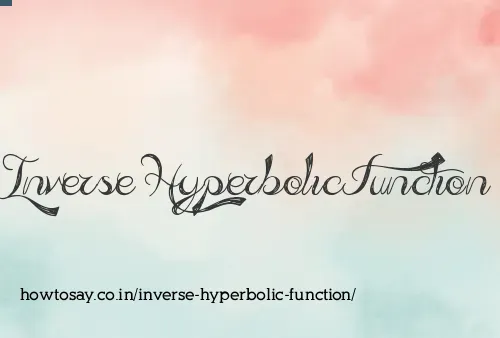 Inverse Hyperbolic Function