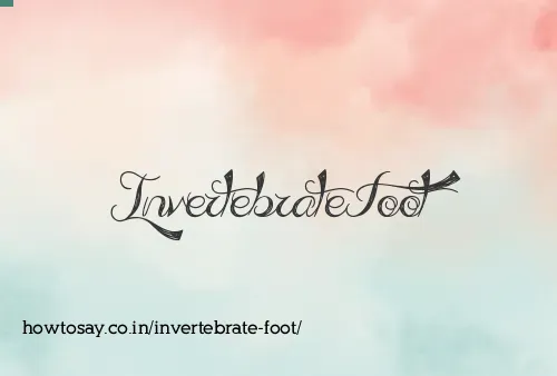 Invertebrate Foot
