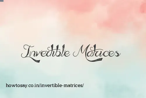 Invertible Matrices