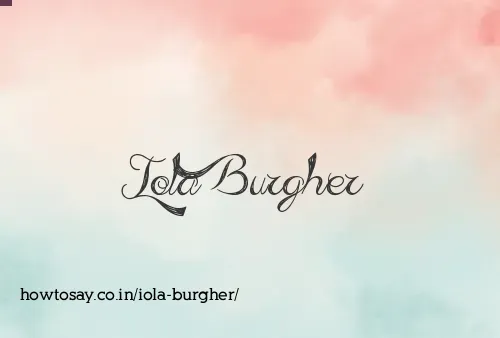Iola Burgher
