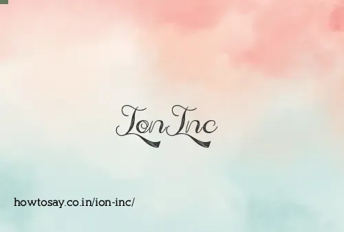 Ion Inc