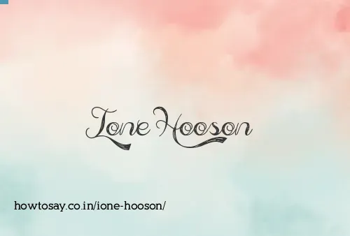 Ione Hooson
