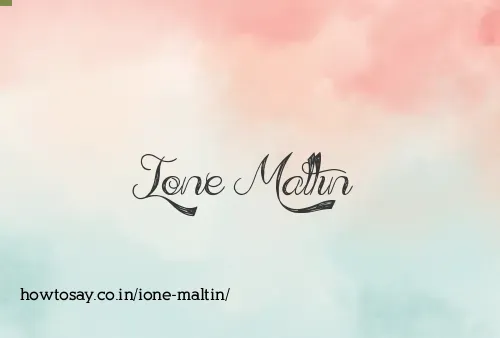 Ione Maltin