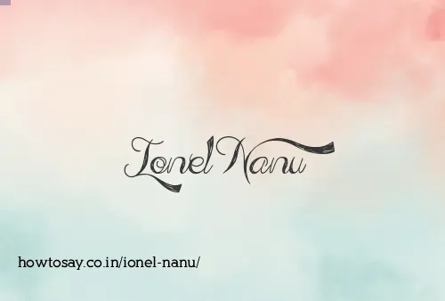 Ionel Nanu