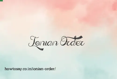Ionian Order