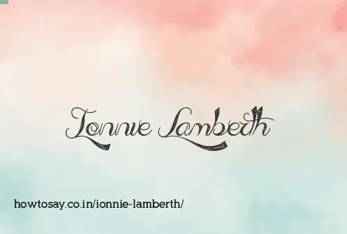 Ionnie Lamberth