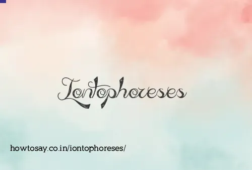 Iontophoreses