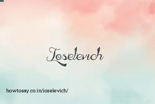 Ioselevich