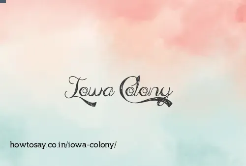 Iowa Colony