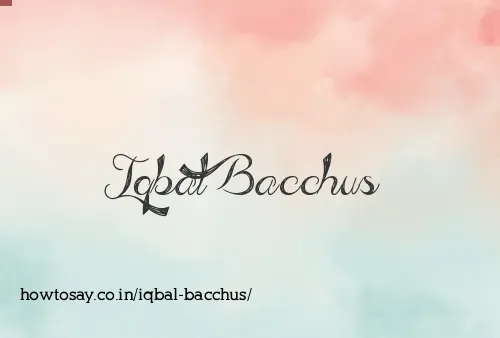 Iqbal Bacchus