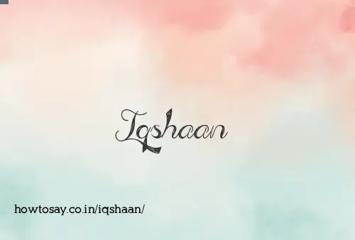 Iqshaan