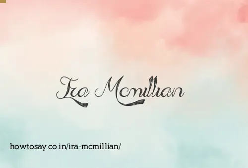 Ira Mcmillian