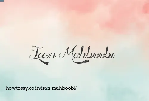 Iran Mahboobi