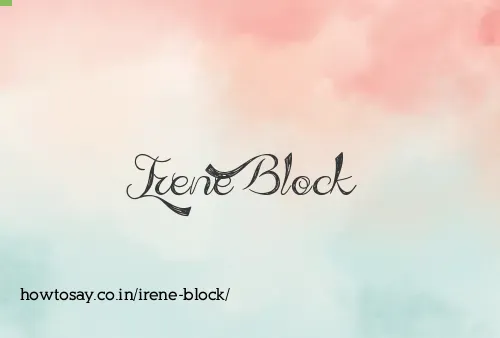 Irene Block