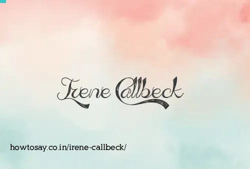 Irene Callbeck