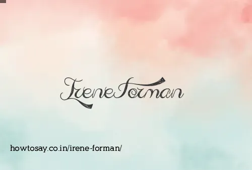 Irene Forman
