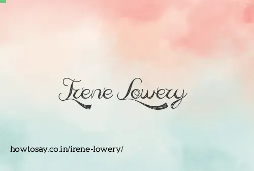 Irene Lowery