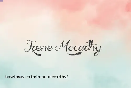 Irene Mccarthy
