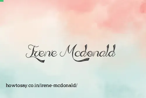 Irene Mcdonald