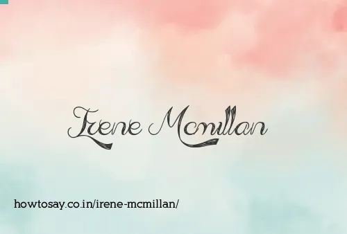 Irene Mcmillan