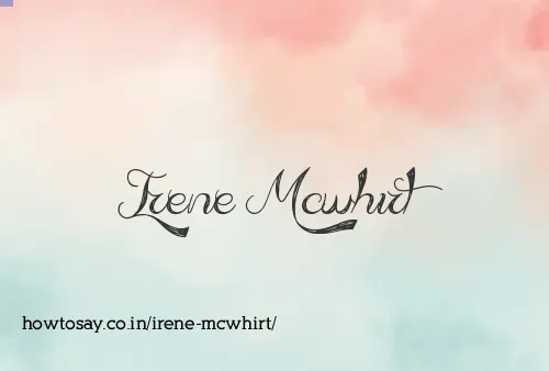Irene Mcwhirt