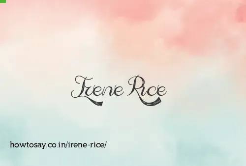 Irene Rice