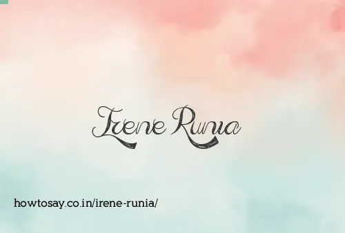 Irene Runia