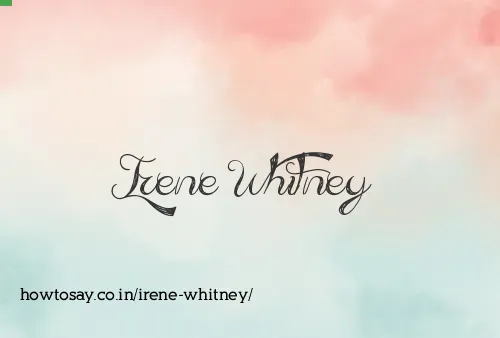Irene Whitney