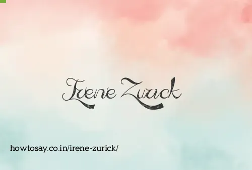 Irene Zurick