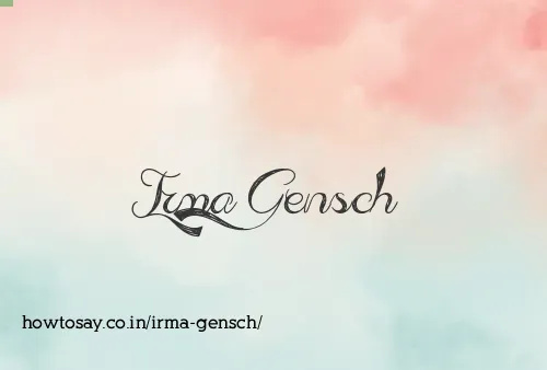 Irma Gensch