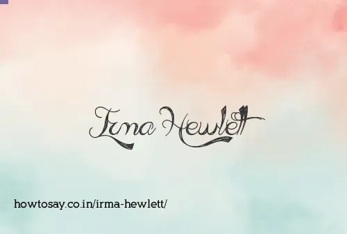 Irma Hewlett