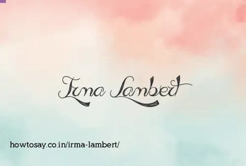 Irma Lambert