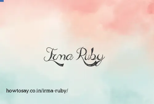 Irma Ruby