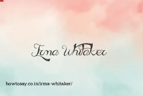 Irma Whitaker