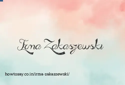 Irma Zakaszewski