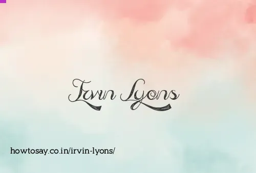 Irvin Lyons