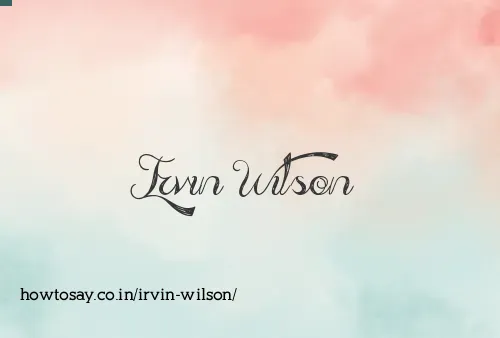 Irvin Wilson