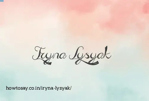Iryna Lysyak