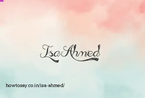 Isa Ahmed