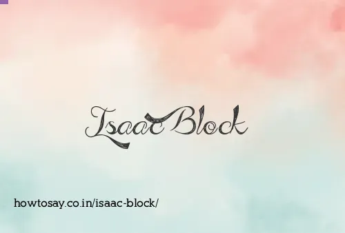 Isaac Block