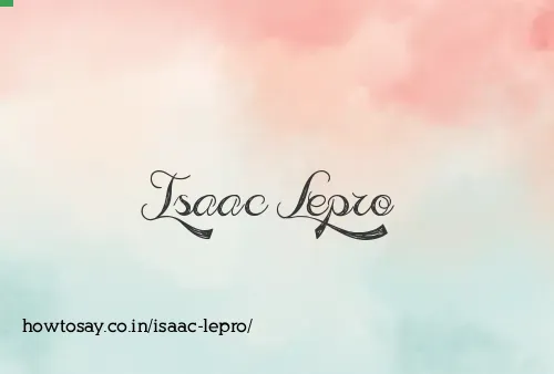Isaac Lepro