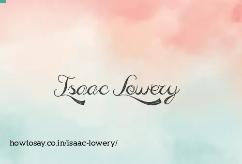 Isaac Lowery