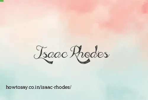 Isaac Rhodes