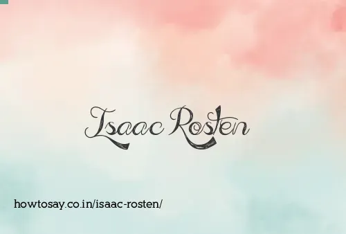 Isaac Rosten
