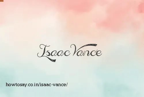 Isaac Vance