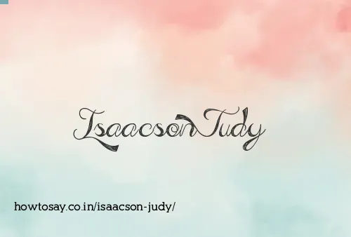 Isaacson Judy